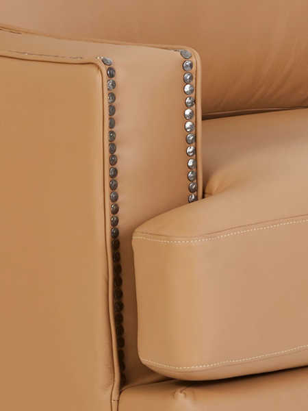 Closeup of leather arm of Makenna Duo® Reclining Sofa